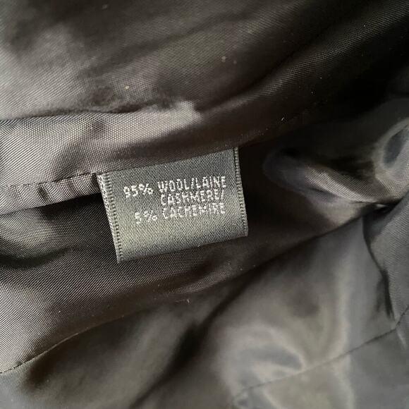 Lafayette 148 sz 8 black wool ruffle mod coat - Picture 5 of 8